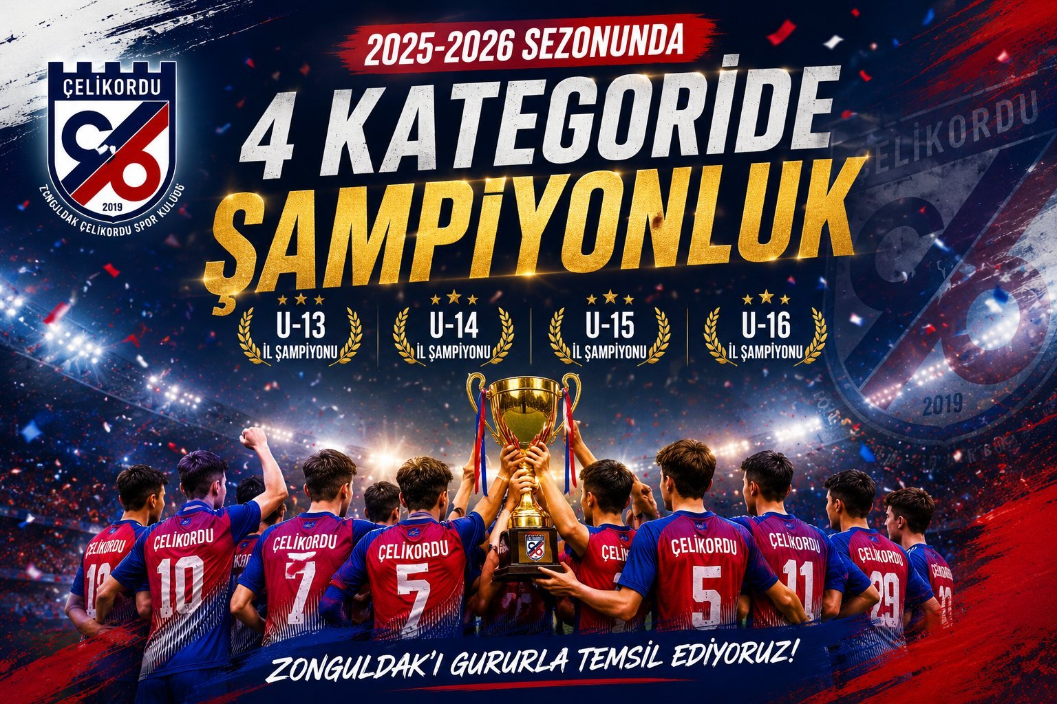 2025-2026 Sezonunda 4 Kategoride Şampiyonluk